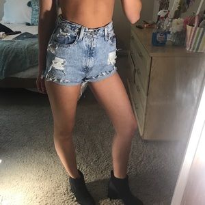 Home-cut thrifted jean shorts